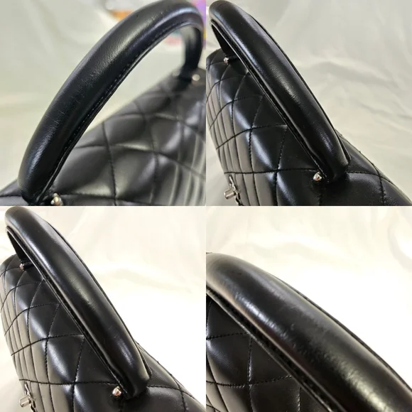 Chanel Black Quilted Leather Shoulder Bag Silver Hardware​Authentic Vintage Chan - Picture 10 of 12